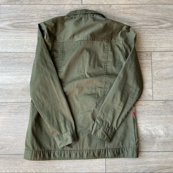 Almatrichi Spain Floral Embroidery Utility Army Jacket - Picture 13 of 14